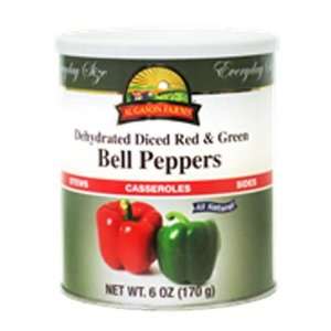 Dehydrated Diced Red and Green Bell Peppers, 6 oz Sealed Can for Food 
