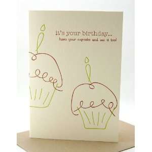 deluce design have your cupcake birthday letterpress card 