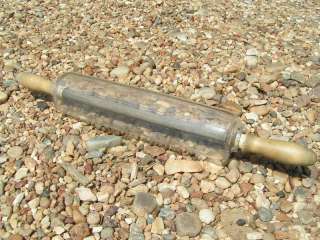Old Silvers Glass Rolling Pin Brooklyn NY FREE Ship  