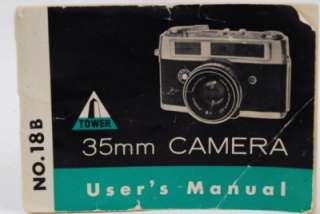 Tower 35mm camera Original Users manual No.18B  