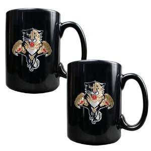  Florida Panthers   2pc Black Ceramic Mug Set   Primary 