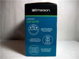 EMERSON COIN SORTER Piggy Bank Automatic 4 Barrel+ FREE Coin Wrapper 