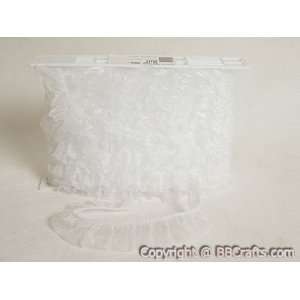  Organza Ruffled 7/8 inch 50 Yards, White Health 