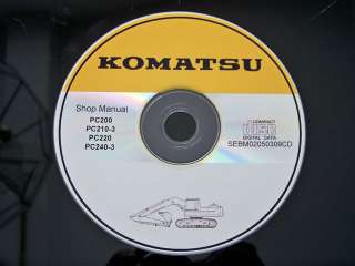 Komatsu PC200,PC210,PC220,PC240 Excavator Shop Manual  