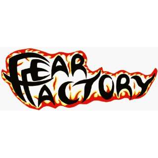 Fear Factory   Logo with Flames   Large Jumbo Vinyl Sticker / Decal