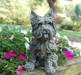 New Crushed Marble Resin Westie Lawn Garden Statue Moss  