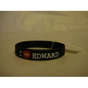  Twilight I Heart Edward Rubber Bracelet 