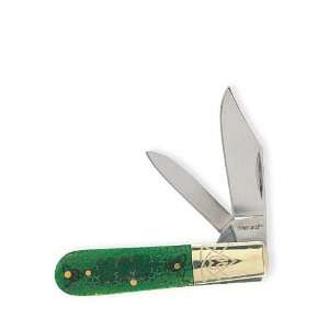   Timber Wolf Celtic Green Bone Barlow Folding Knife