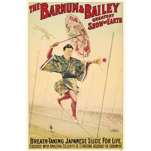  Barnum and Bailey Circus Japanese Slide Poster