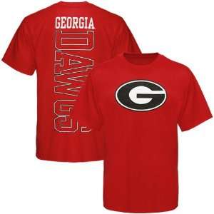  Georgia Bulldogs Red Big Vert T shirt