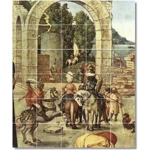  Albrecht Durer Religious Shower Tile Mural 20  21.25x25.5 