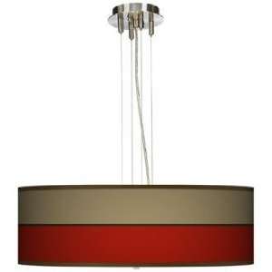  Red Giclee 24 Wide 4 Light Pendant Chandelier