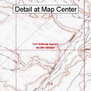  USGS Topographic Quadrangle Map   Fort Belknap Agency 