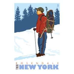  Snow Hiker, Rosendale, New York Giclee Poster Print, 24x32 