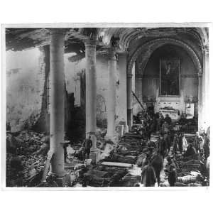  American Army field hospital,ruins,church,France,1918 
