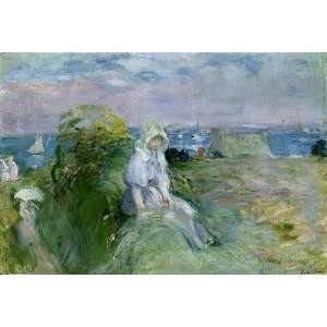 FRAMED oil paintings   Berthe Morisot   24 x 16 inches   On the Cliff 