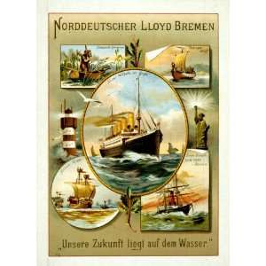    1897? Norddeutscher Lloyd Bremen Advertising Poster