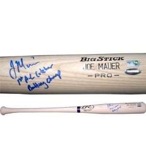  Joe Mauer Autographed Bat   09 MVP Big Stick IRONCLAD 