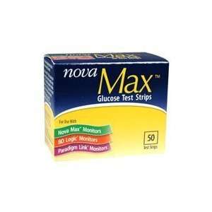  Nova Max Blood Glucose Test Strips 50 Ct. RETAIL Health 