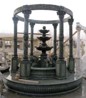 Monumental Marble Garden Fountain Gazebo Design  
