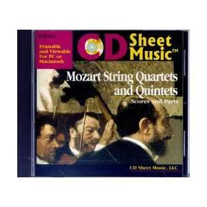  CD Sheet Music Mozart String Quartets and Quintets 