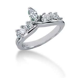  0.95 Ct Diamond Diamond Ring Engagement Marquise cut 14k 