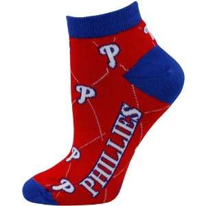  Philadelphia Phillies Ladies Red Diamond Ankle Socks 