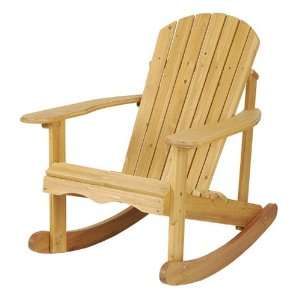   Wood Outdoor Adirondack Rocking Chair Finished