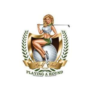  Michael Landefeld   Pin up Girl Playing A Round Golf Club 