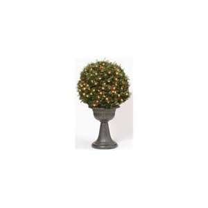   Christmas Ball Topiary with Pine Cones   Clear Lights