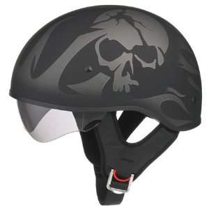    GMAX GM55 Skull Half Helmet X Small  Off White Automotive