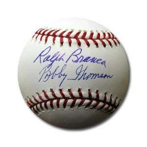  Ralph Branca and Bobby Thomson Dual Autographed Baseball 