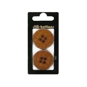  Dill Buttons 30mm 4 Hole Brown 2pc Arts, Crafts & Sewing