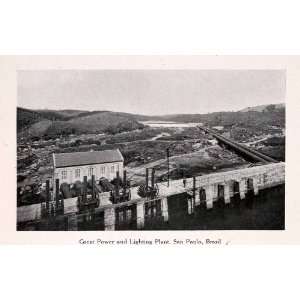  1911 Print Power Lighting Plant San Paulo Brazil South 