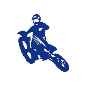  Motocross BLUE vinyl window decal sticker