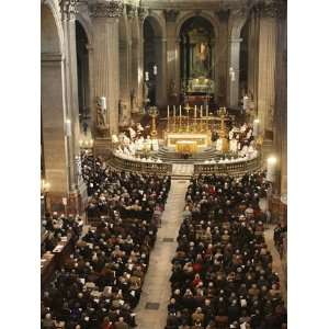Catholic Mass. St. Sulpice Church, Paris, France, Europe Photographic 