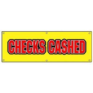   CASHED Outdoor Vinyl Banner cashing cash advance sign 