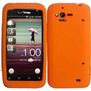  Orange Silicone Jelly Skin Case Cover for HTC Rhyme Bliss 