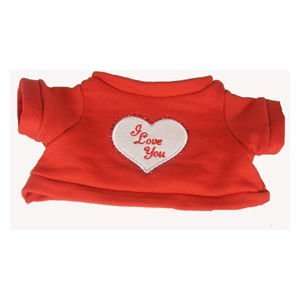 715   Red I Love You Sweat Shirt Clothes for 14   18 Stuffed Animals 
