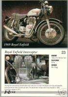 1969 ROYAL ENFIELD INTERCEPTOR MOTORCYCLE PICTURE CARD  