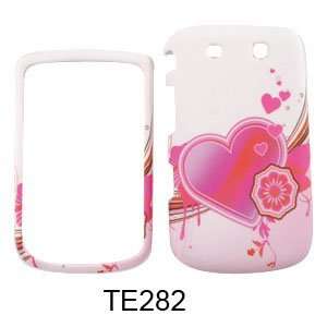  Blackberry Torch 9800 Pink Heart on White Hard Case/Cover 
