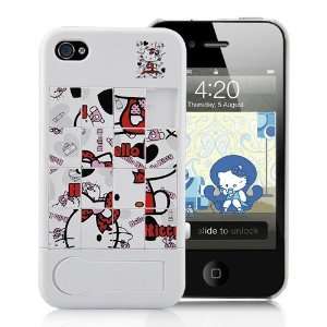  Hello Kitty Puzzle Game Hard Case & Stand For iPhone 4 and 4S 