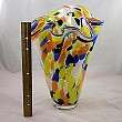 ART Glass Murano Hand Blown Case Glass Vase Ground Base RETRO  