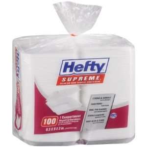  Hefty® Hinged Lid Containers   9 X 9   100 Ct 