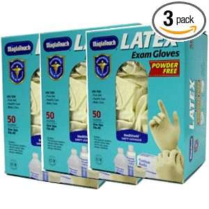  Magla Disposable Powder Free Exam / First Aid Latex Gloves 