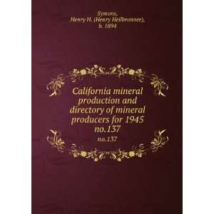   for 1945. no.137 Henry H. (Henry Heilbronner), b. 1894 Symons Books