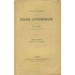   FRANCE CONTEMPORAINE/ index general des 11 volumes seul Taine Books