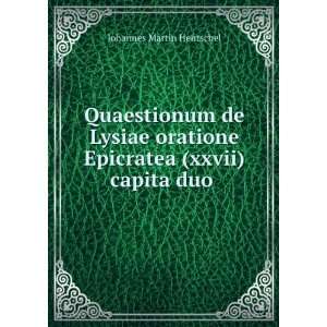   Epicratea (xxvii) capita duo . Johannes Martin Hentschel Books