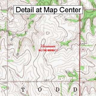  USGS Topographic Quadrangle Map   Tecumseh, Nebraska 