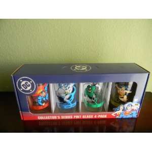  DC Heroes Pint Glass Set of 4   16 oz.